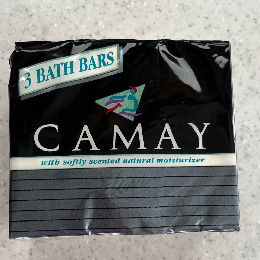Vtg 90s CAMAY Flair Peach Bar Soap 3 Pack/Bath Bars NIP ea bar 4.5oz